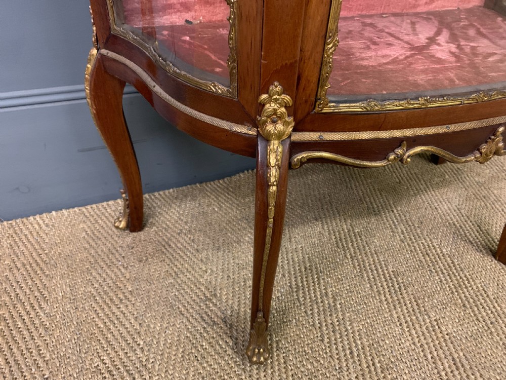 French Mahogany Marble Topped Vitrine View IX