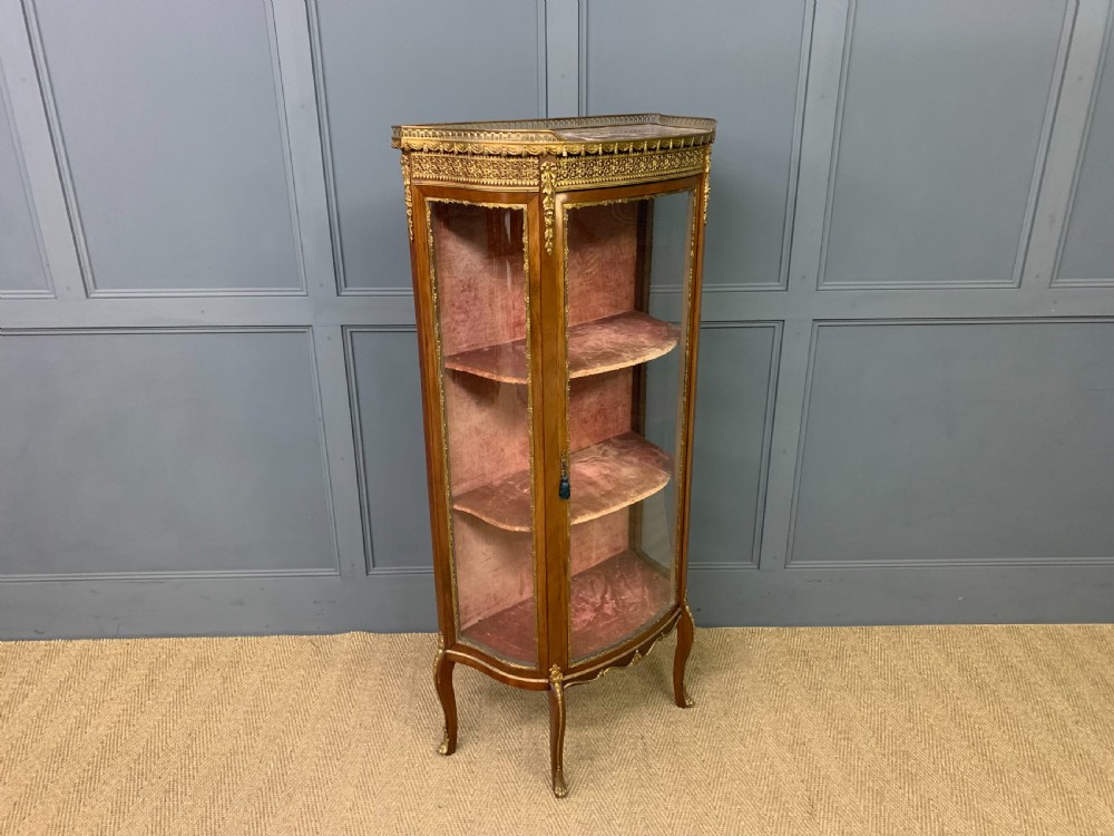 French Mahogany Marble Topped Vitrine View XI