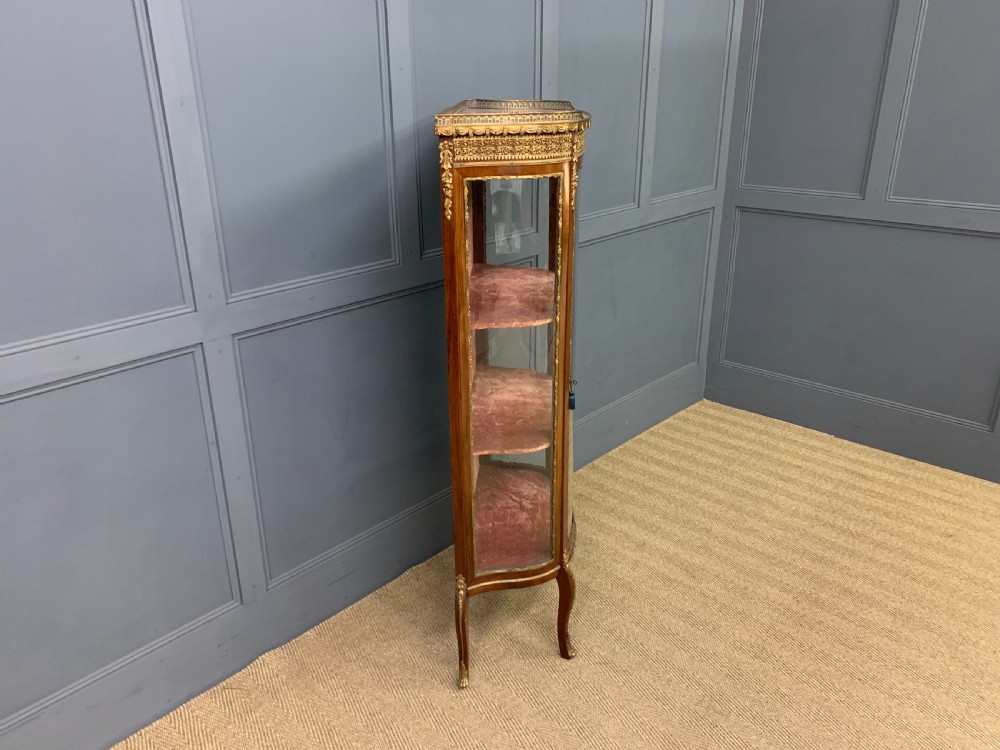 French Mahogany Marble Topped Vitrine View XII
