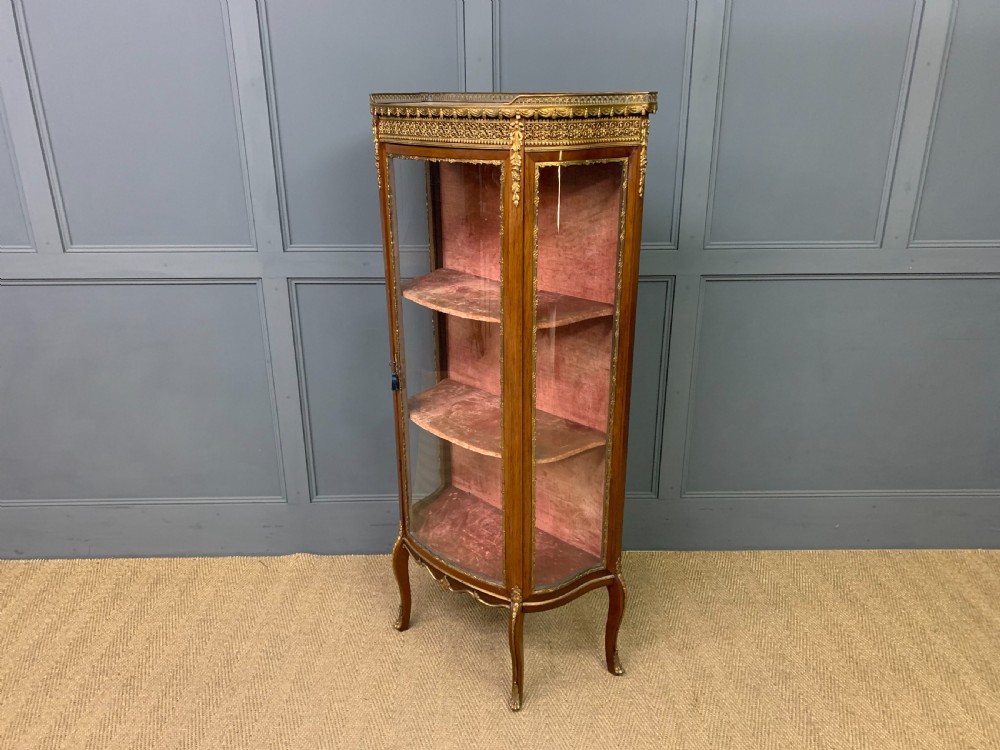 French Mahogany Marble Topped Vitrine View XIV