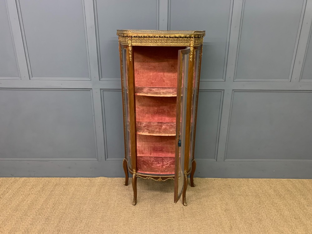 French Mahogany Marble Topped Vitrine View XV