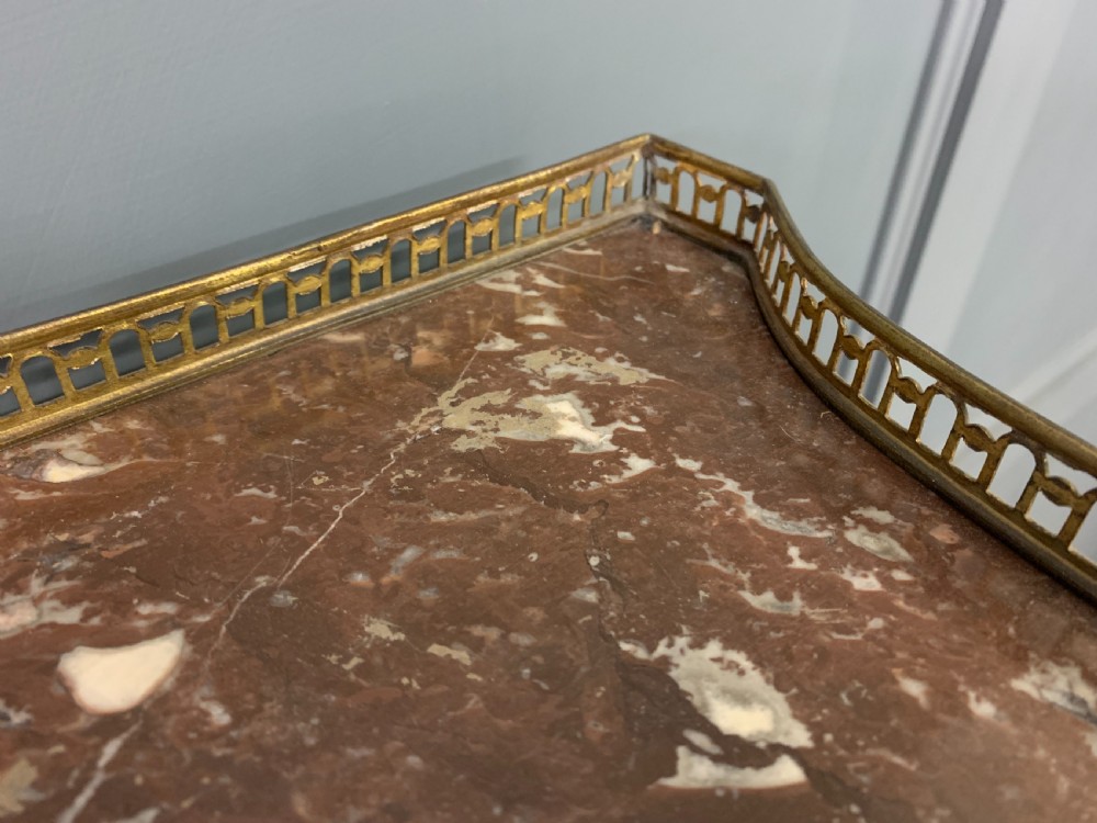 French Mahogany Marble Topped Vitrine View VI