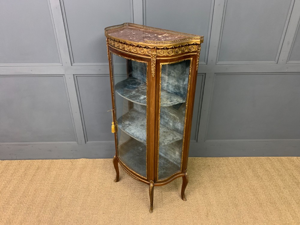 French Mahogany Marble Topped Vitrine View IX