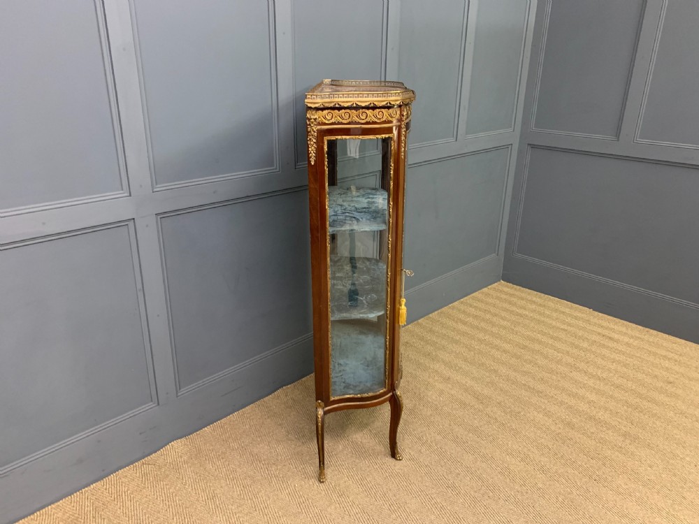 French Mahogany Marble Topped Vitrine View XII