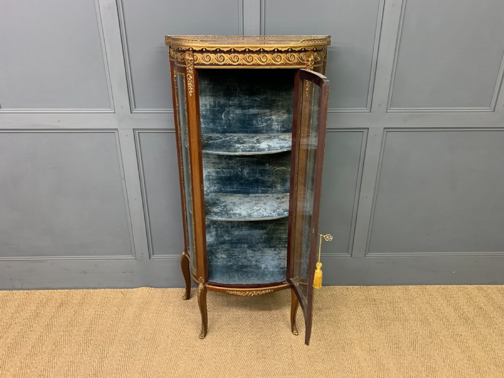 French Mahogany Marble Topped Vitrine View XIII