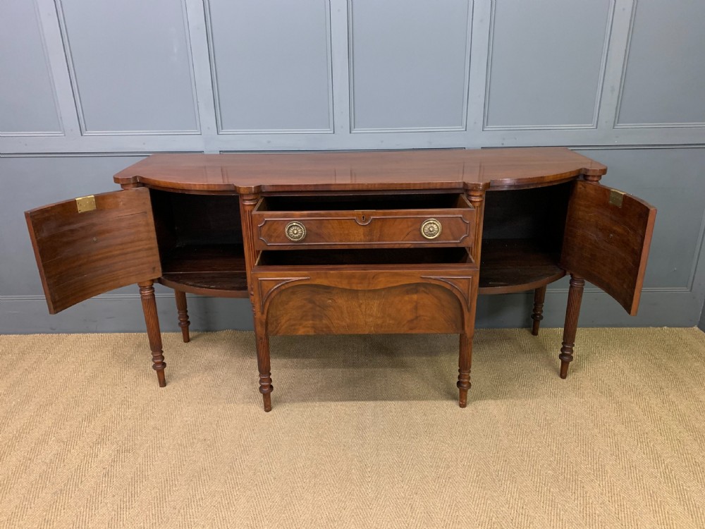 Georgian Mahogany Bow Fronted Sideboard View VI