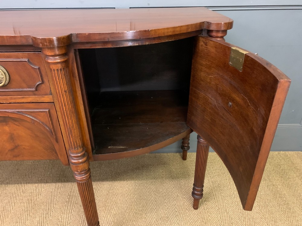 Georgian Mahogany Bow Fronted Sideboard View VII