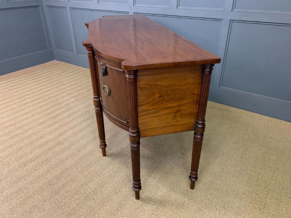 Georgian Mahogany Bow Fronted Sideboard View XIV