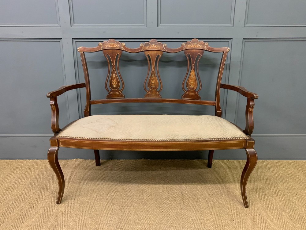 Inlaid Mahogany Settee View II
