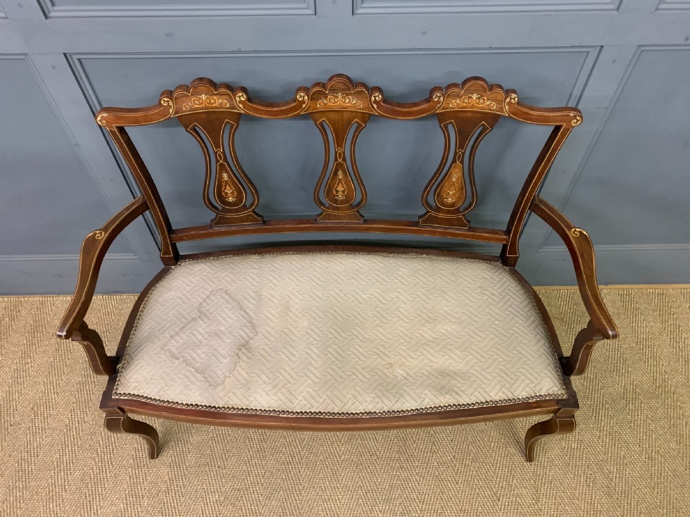 Inlaid Mahogany Settee View III