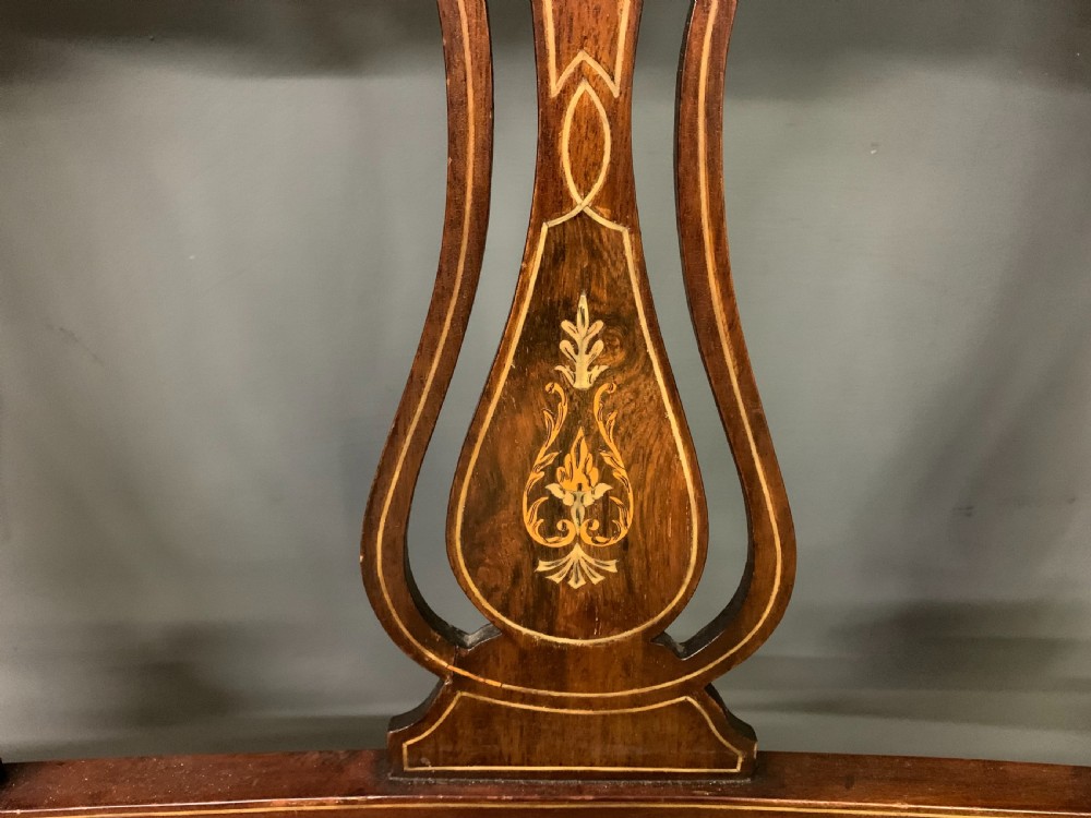 Inlaid Mahogany Settee View V