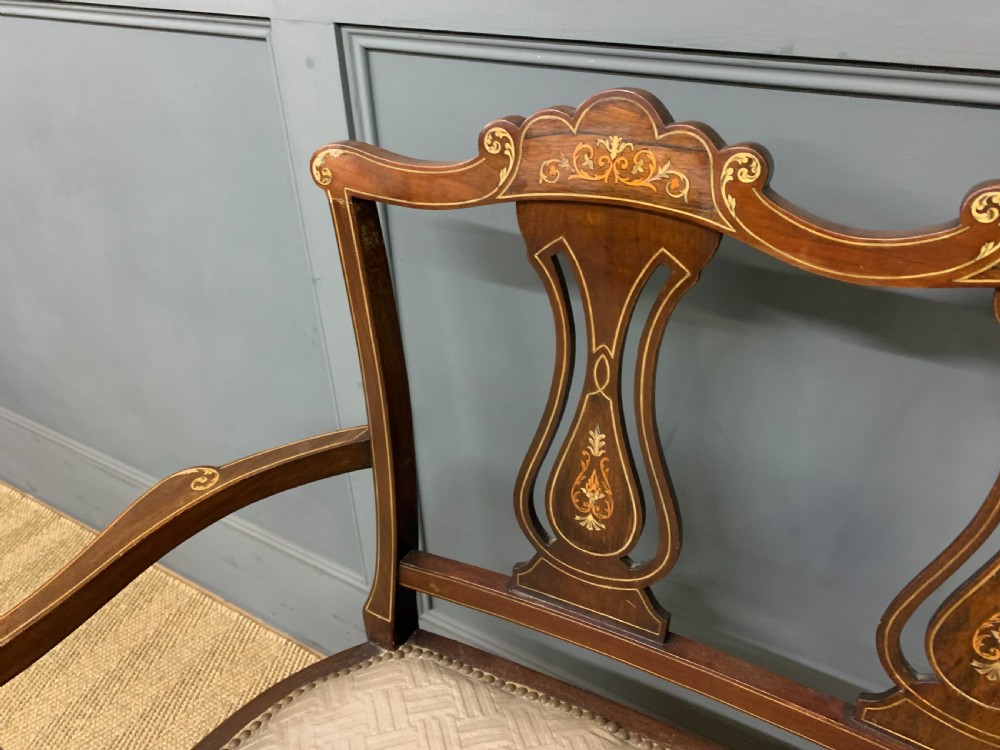 Inlaid Mahogany Settee View VI