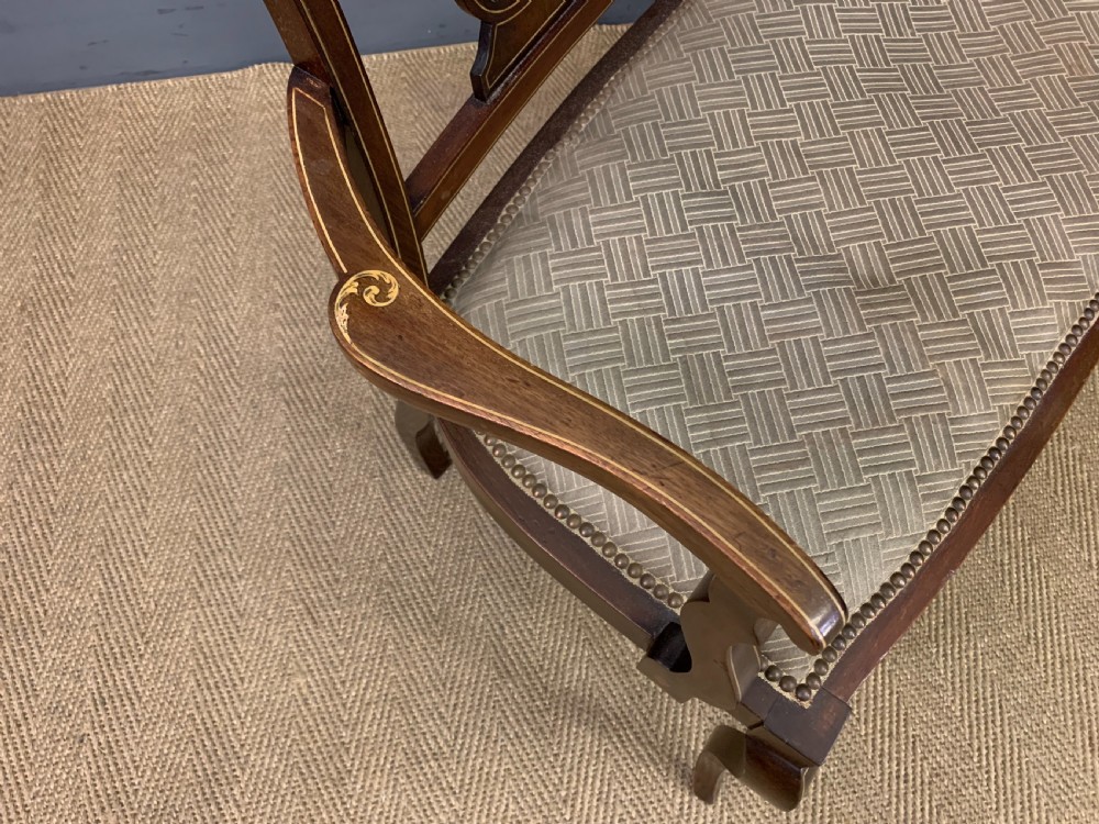 Inlaid Mahogany Settee View IX