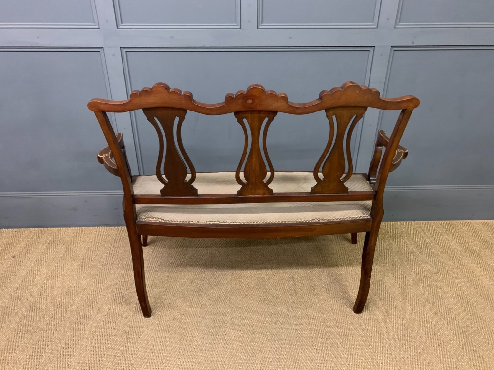 Inlaid Mahogany Settee View XII