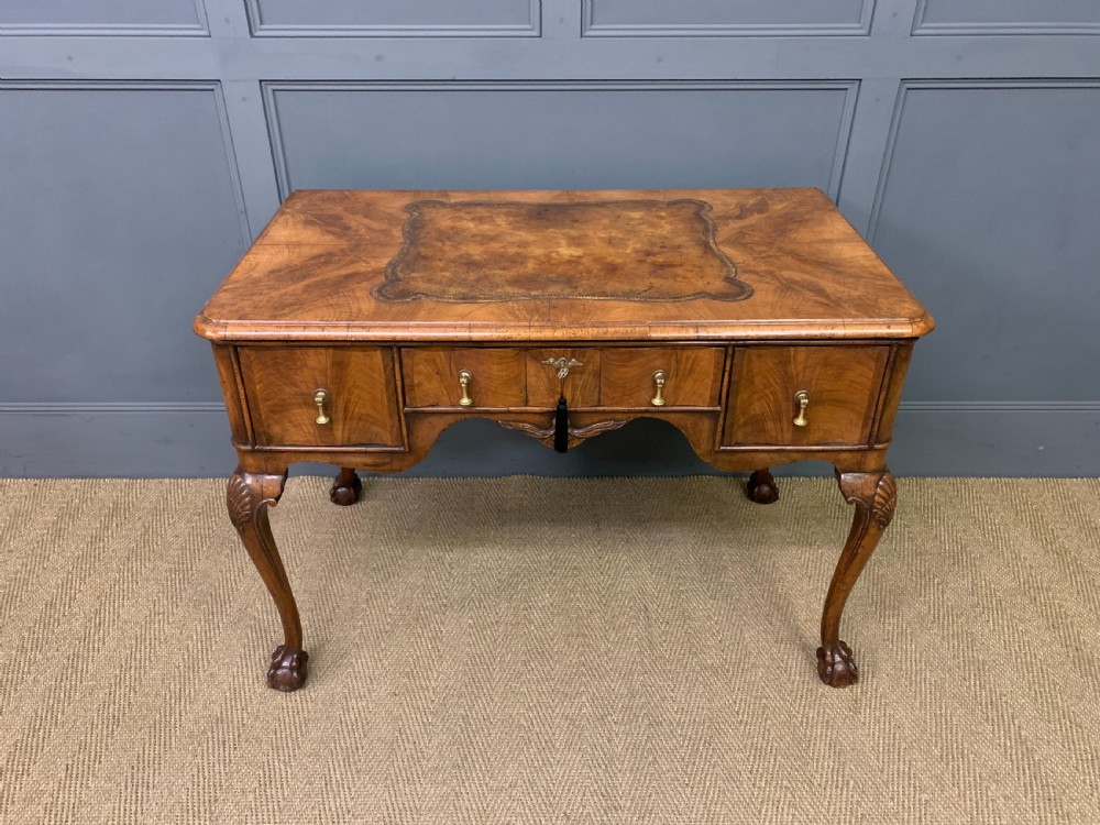 Queen Anne Style Burr Walnut Writing Desk View II