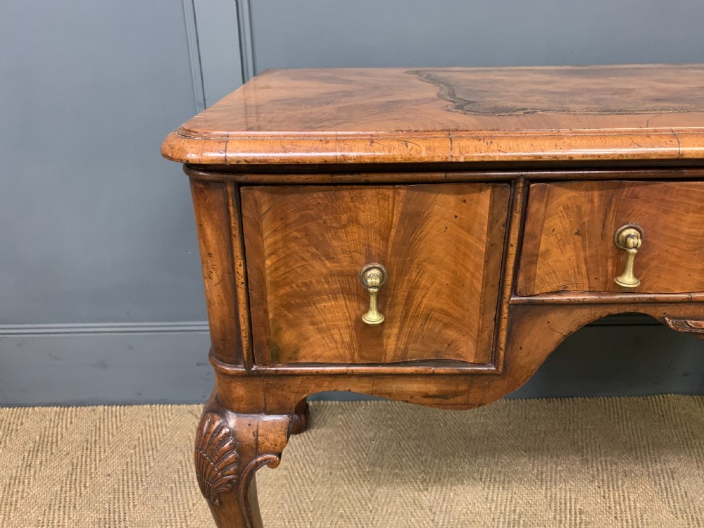 Queen Anne Style Burr Walnut Writing Desk View V