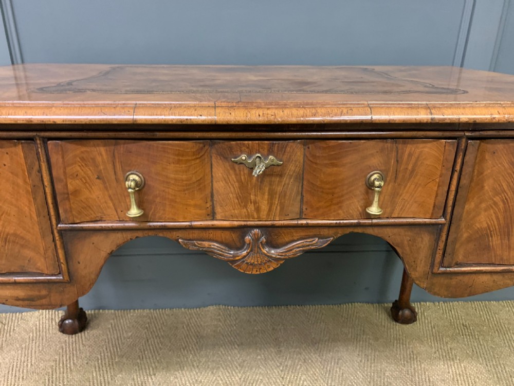 Queen Anne Style Burr Walnut Writing Desk View VII