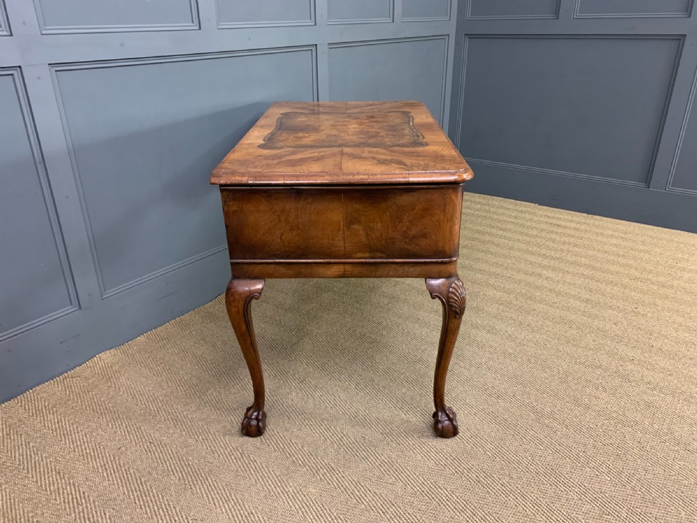 Queen Anne Style Burr Walnut Writing Desk View IX