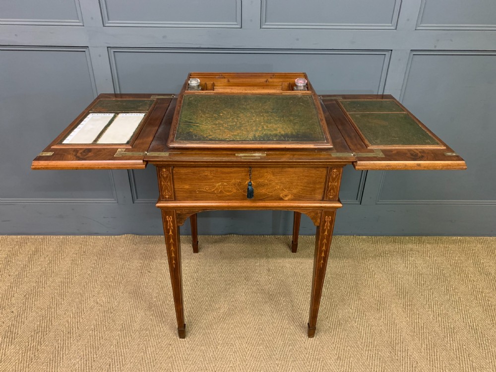 Inlaid Rosewood Metamorphic Writing Desk