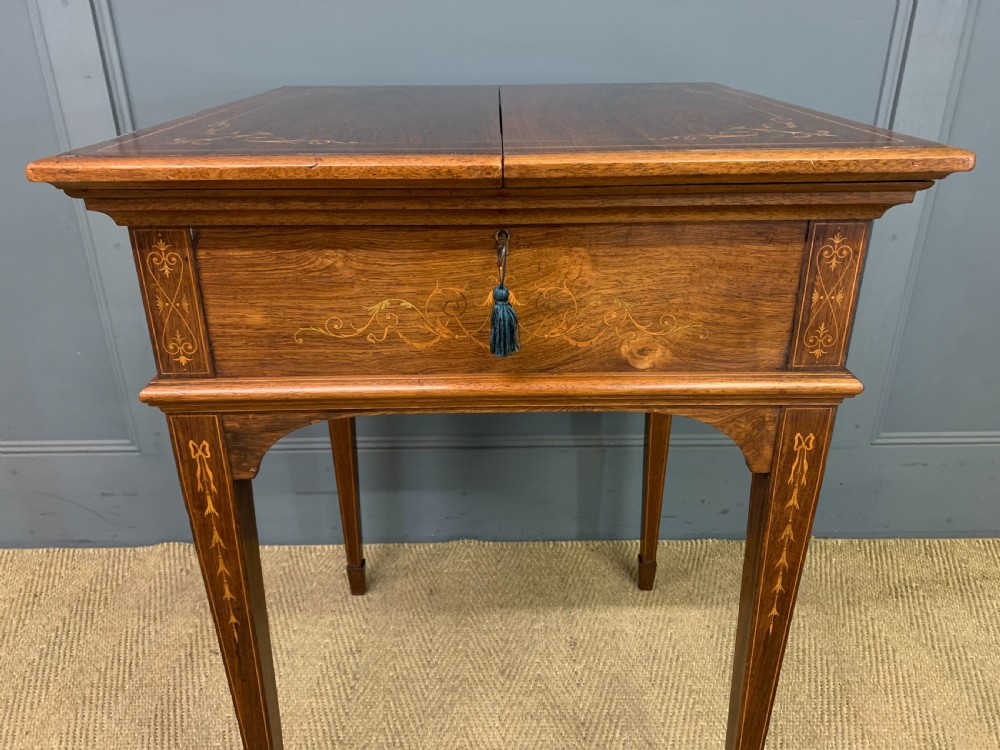 Inlaid Rosewood Metamorphic Writing Desk View V