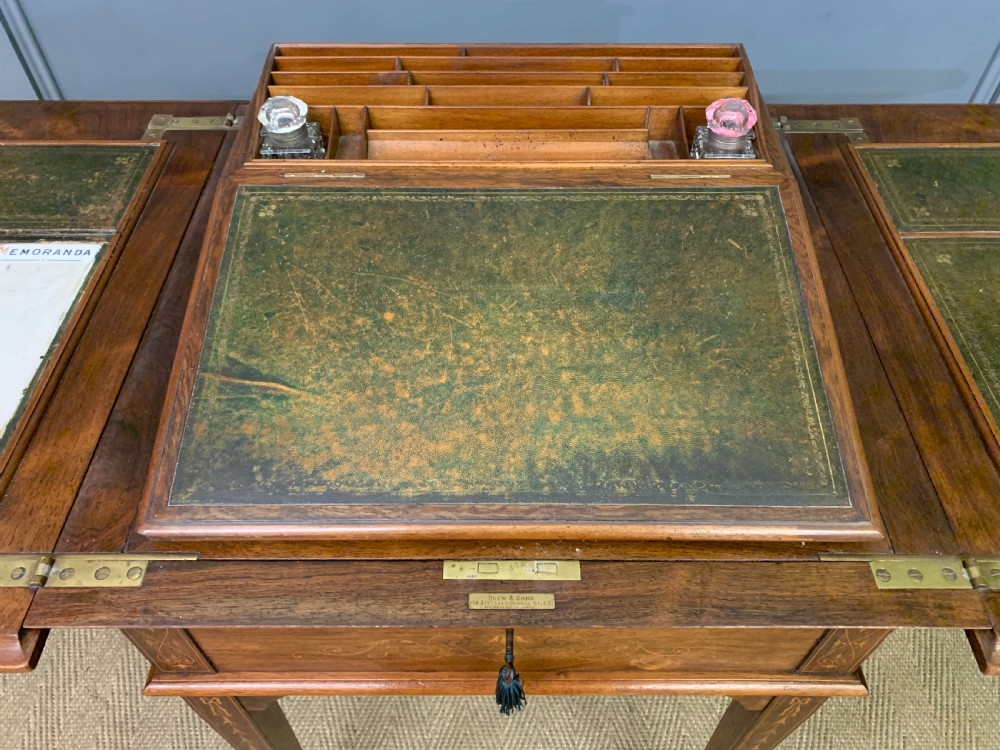 Inlaid Rosewood Metamorphic Writing Desk View IX