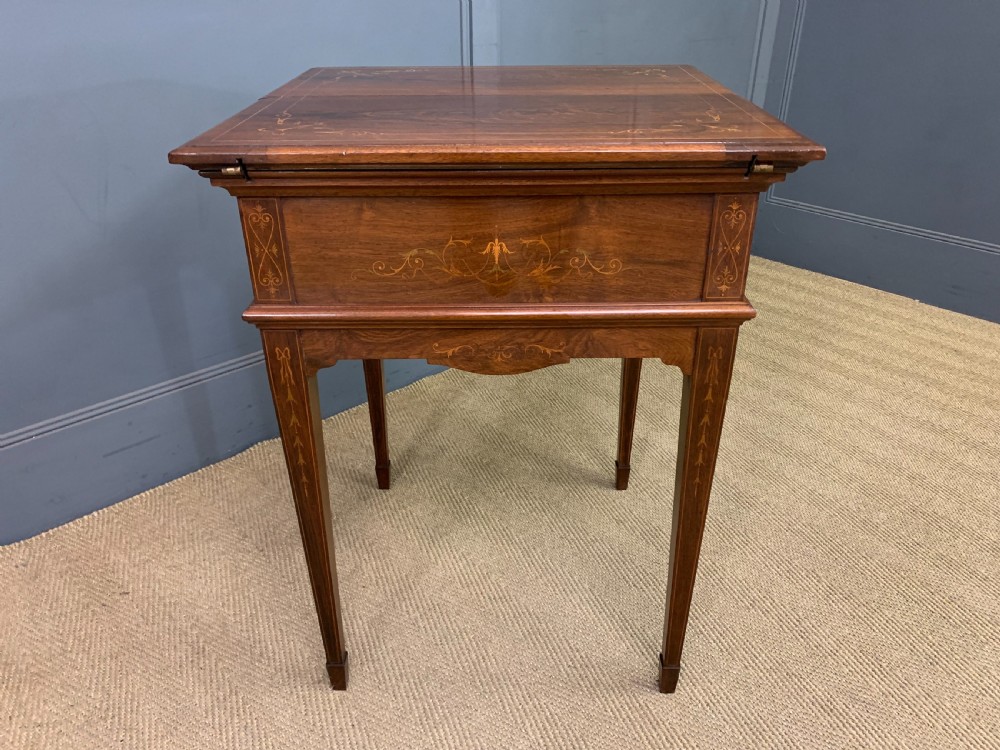 Inlaid Rosewood Metamorphic Writing Desk View XV