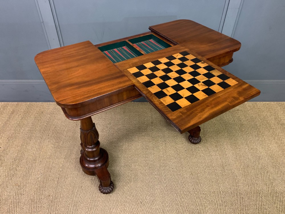 Early Victorian Mahogany Games Table