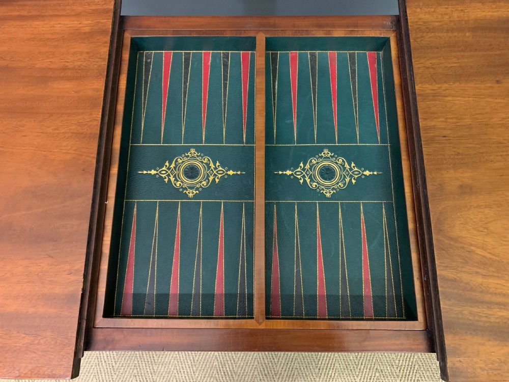 Early Victorian Mahogany Games Table View XV