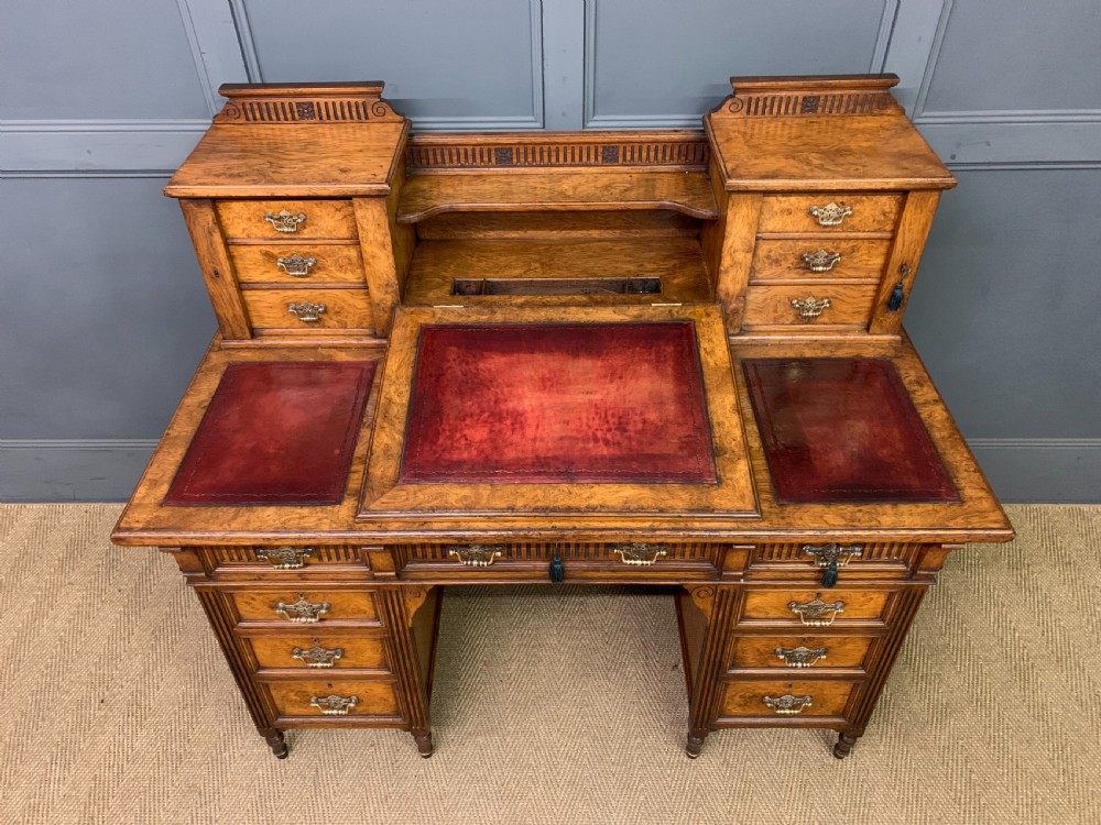 Victorian Dickens Desk by Maple & Co. View III
