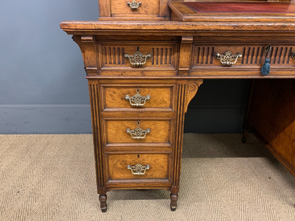 Victorian Dickens Desk by Maple & Co. View VI