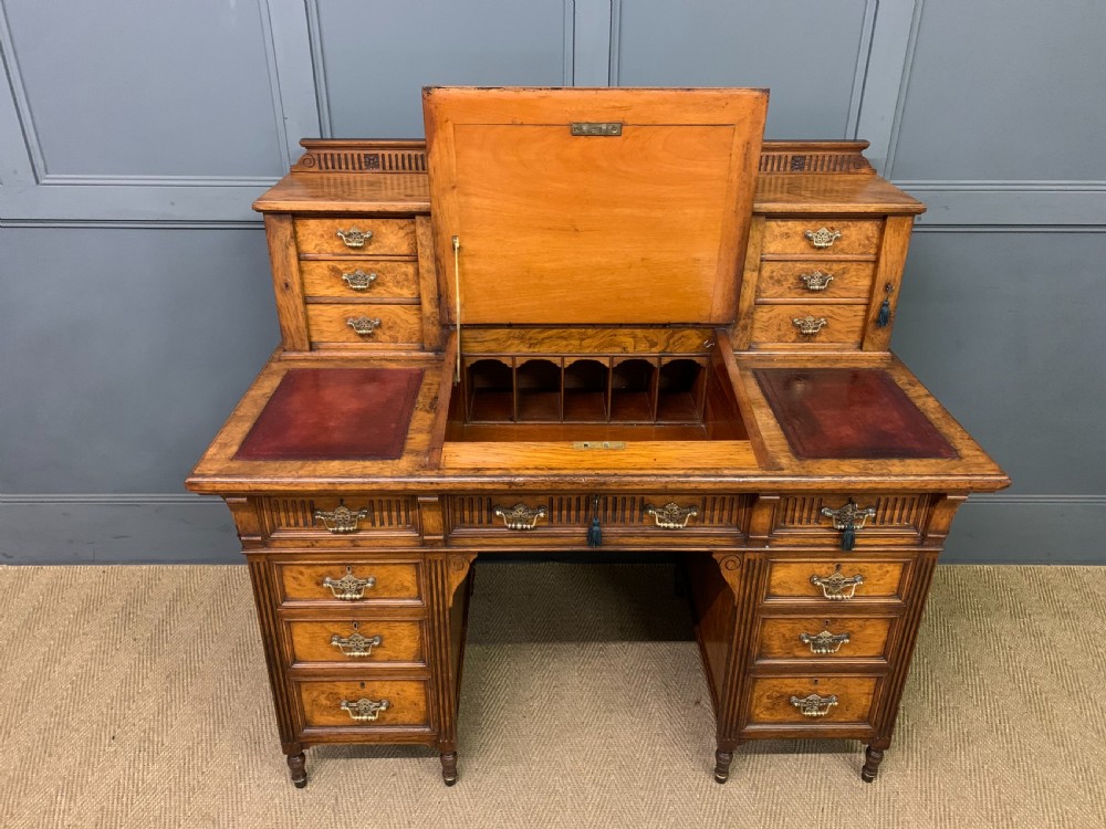 Victorian Dickens Desk by Maple & Co. View VIII