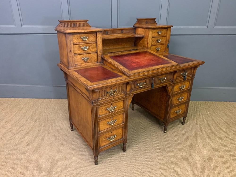 Victorian Dickens Desk by Maple & Co. View XIV