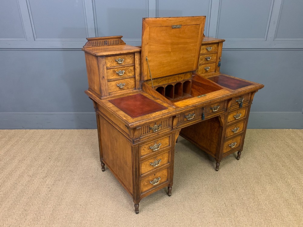 Victorian Dickens Desk by Maple & Co. View XVI