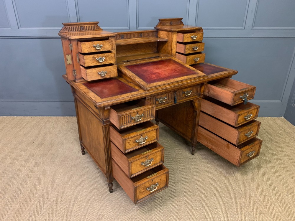 Victorian Dickens Desk by Maple & Co. View XVII