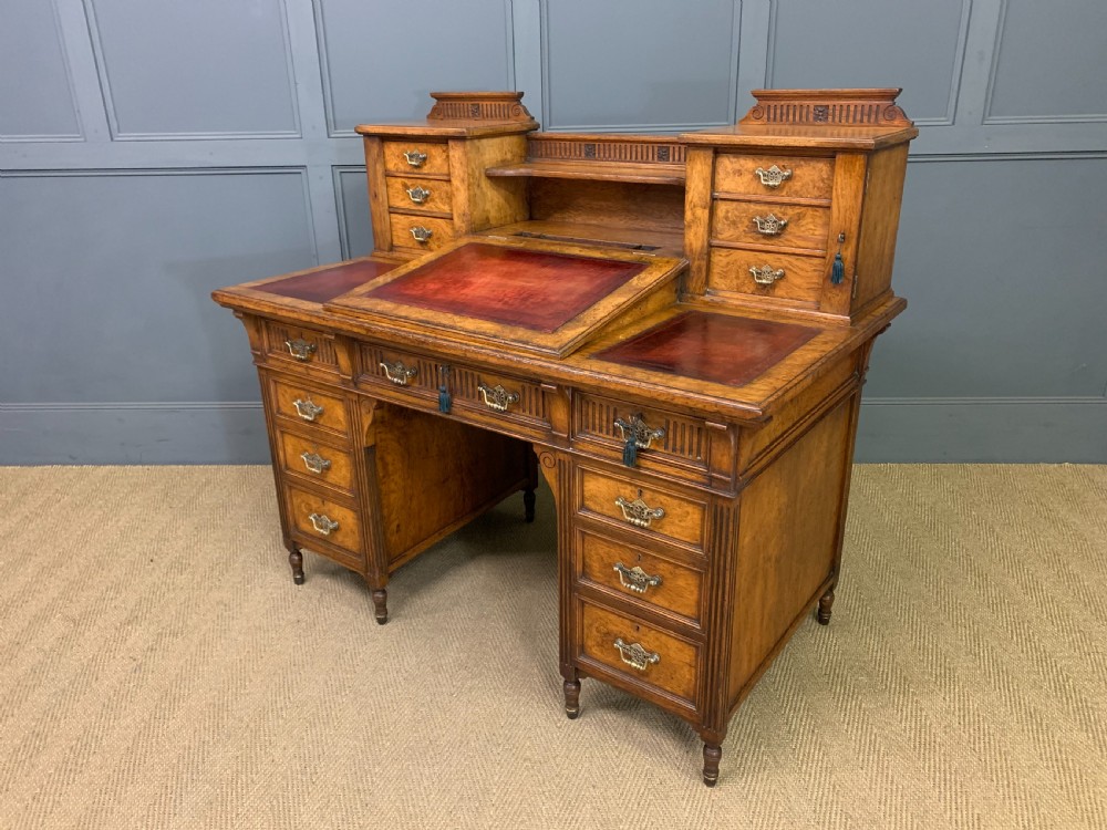Victorian Dickens Desk by Maple & Co. View XVIII
