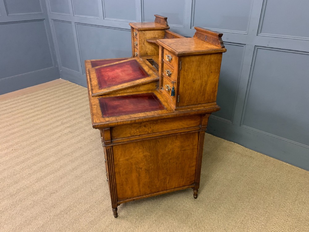 Victorian Dickens Desk by Maple & Co. View XIX