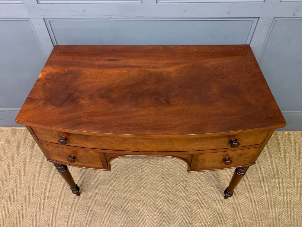 Georgian Mahogany Bow Fronted Side Table View IV