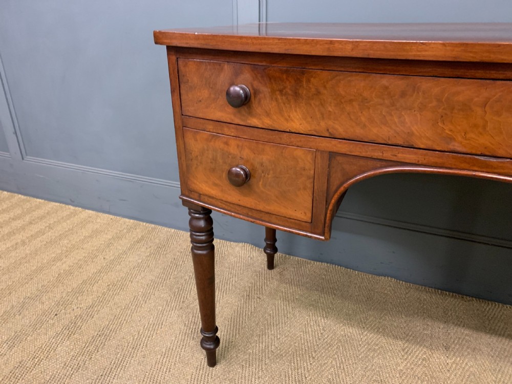 Georgian Mahogany Bow Fronted Side Table View V
