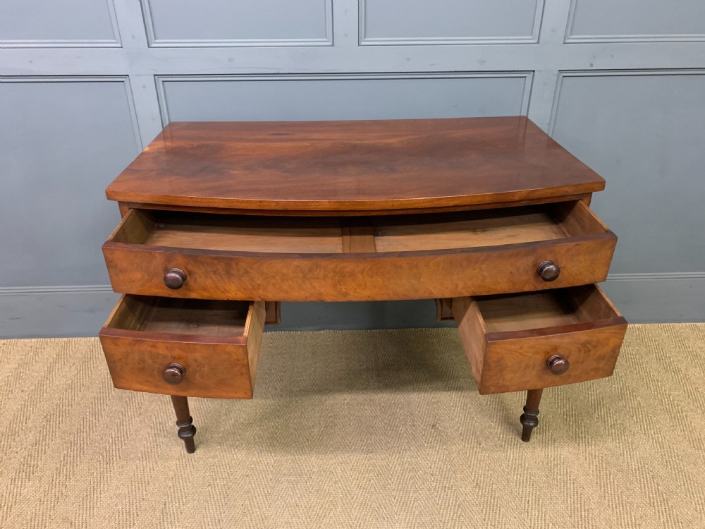 Georgian Mahogany Bow Fronted Side Table View VIII