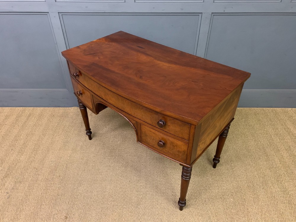Georgian Mahogany Bow Fronted Side Table View XII