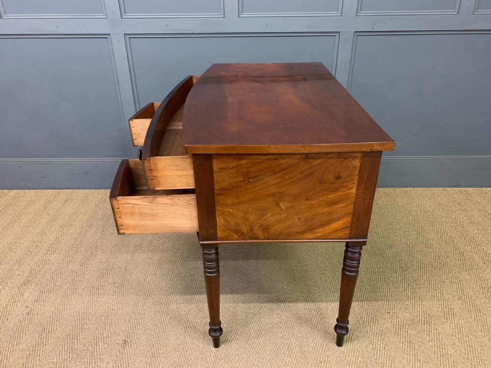 Georgian Mahogany Bow Fronted Side Table View XIII