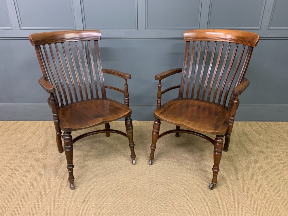 Pair of Arts and Crafts Period Mahogany Armchairs