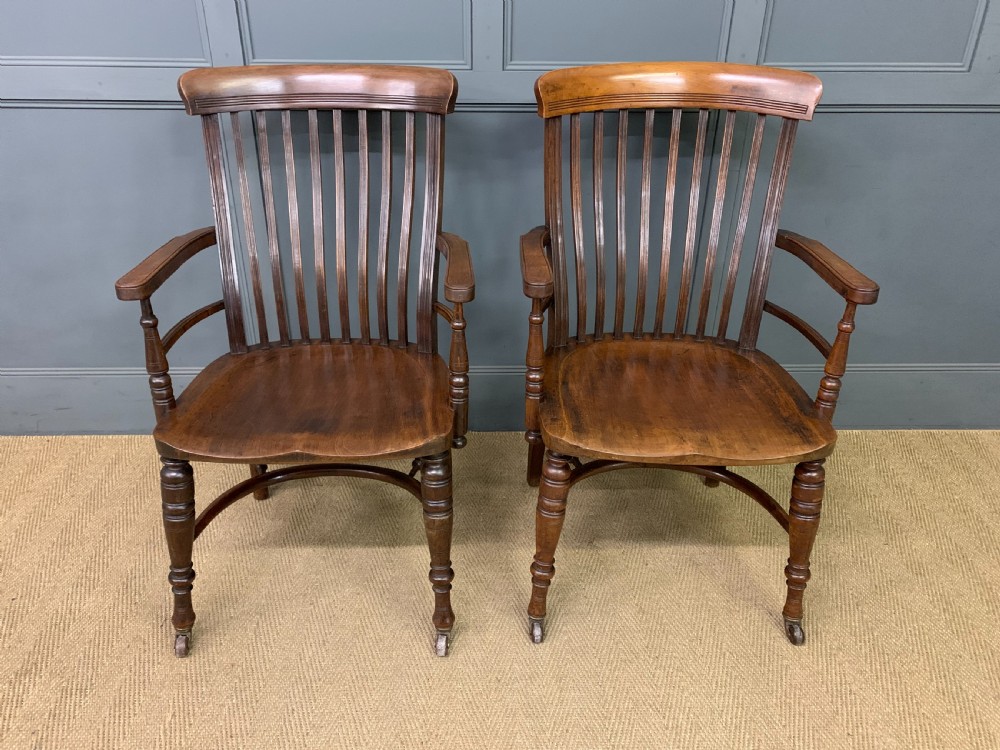 Pair of Arts and Crafts Period Mahogany Armchairs View III