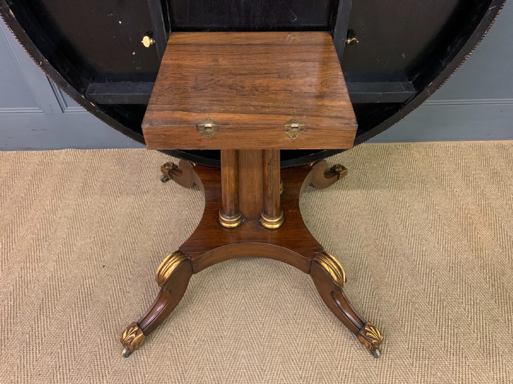 Regency Rosewood Loo Table View XVI