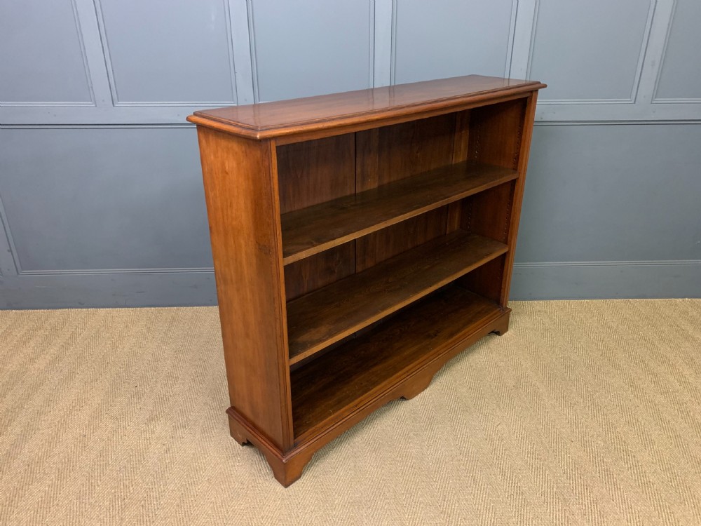 Edwardian Walnut Open Bookcase