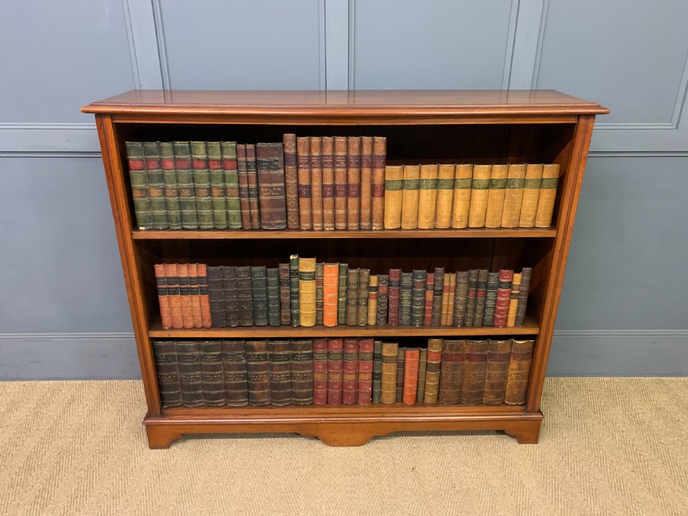 Edwardian Walnut Open Bookcase View II