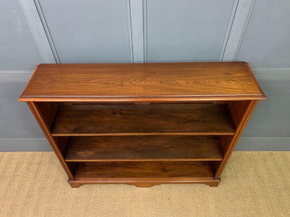Edwardian Walnut Open Bookcase View IV