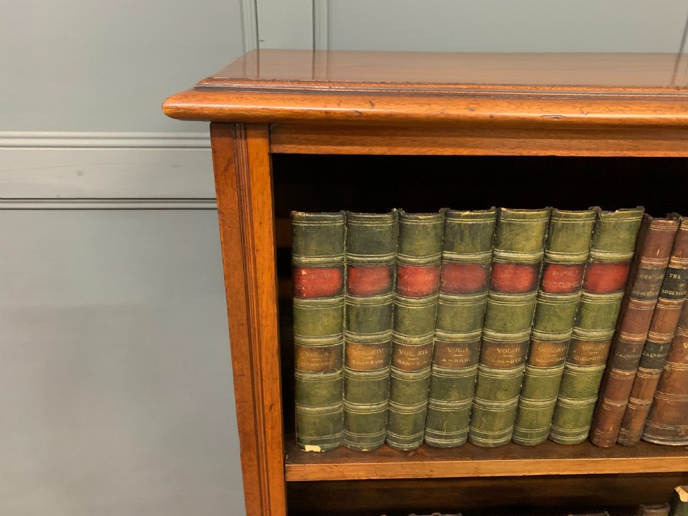 Edwardian Walnut Open Bookcase View V