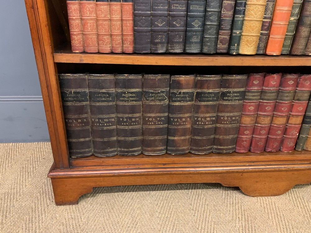 Edwardian Walnut Open Bookcase View VI