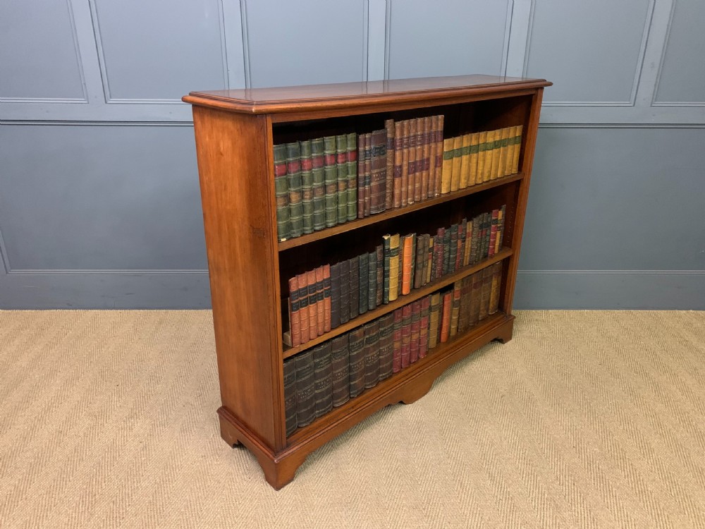 Edwardian Walnut Open Bookcase View VII